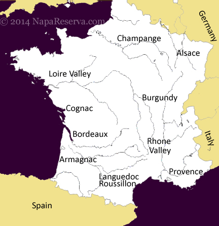 France Wine map