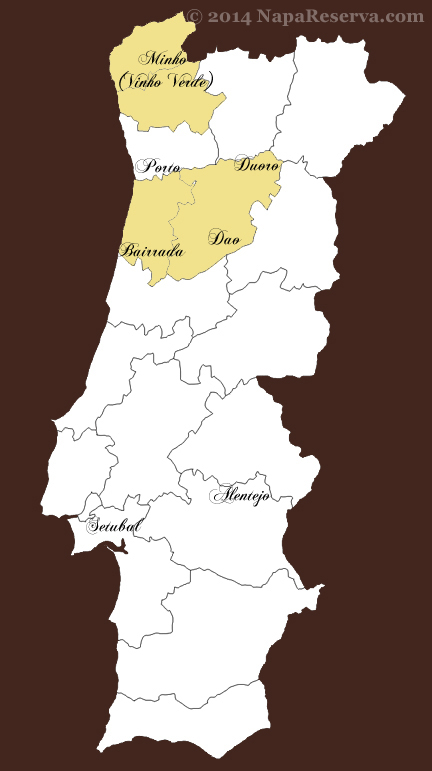 Portugal Wine map